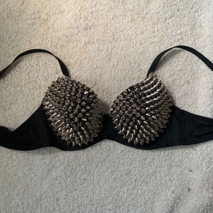 Sexy spiked push up bra